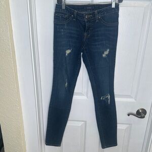Jessica Simpson Dark Blue Distressed Skinny Jeans